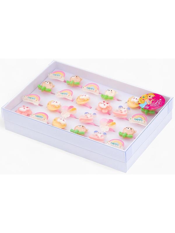 Кольцо «Выбражулька. Мишка и Заяц», форма МИКС, цветное, безразмерное