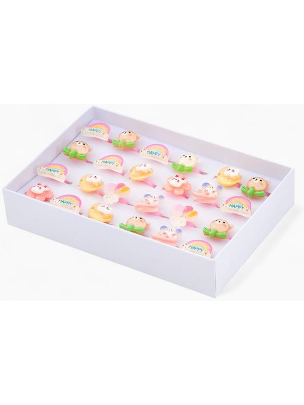 Кольцо «Выбражулька. Мишка и Заяц», форма МИКС, цветное, безразмерное