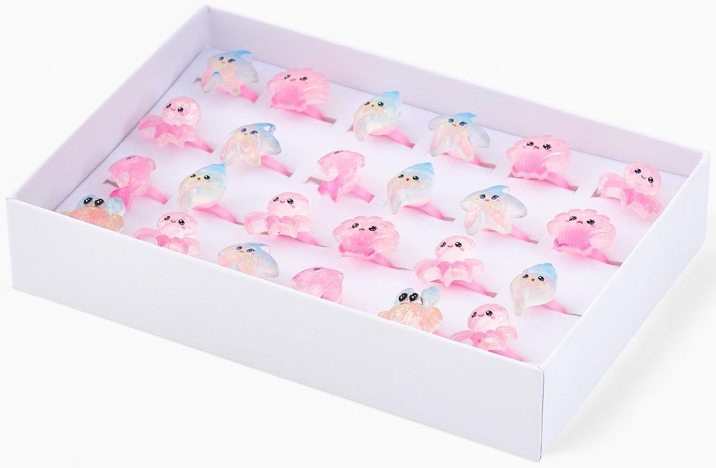 Кольцо «Выбражулька. Морские жители», форма МИКС, цветное, безразмерное