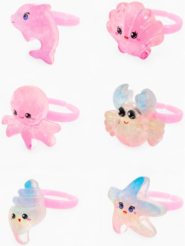 Кольцо «Выбражулька. Морские жители», форма МИКС, цветное, безразмерное