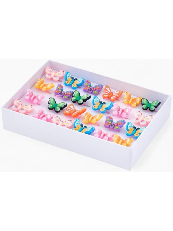 Кольцо «Выбражулька. Бабочка», форма МИКС, цветное, безразмерное