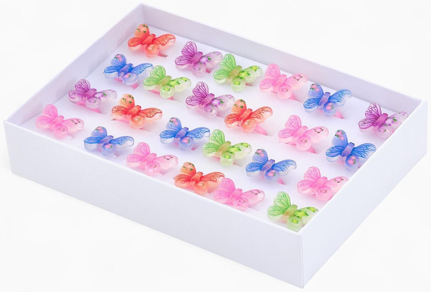 Кольцо «Выбражулька. Бабочка», форма МИКС, цветное, безразмерное