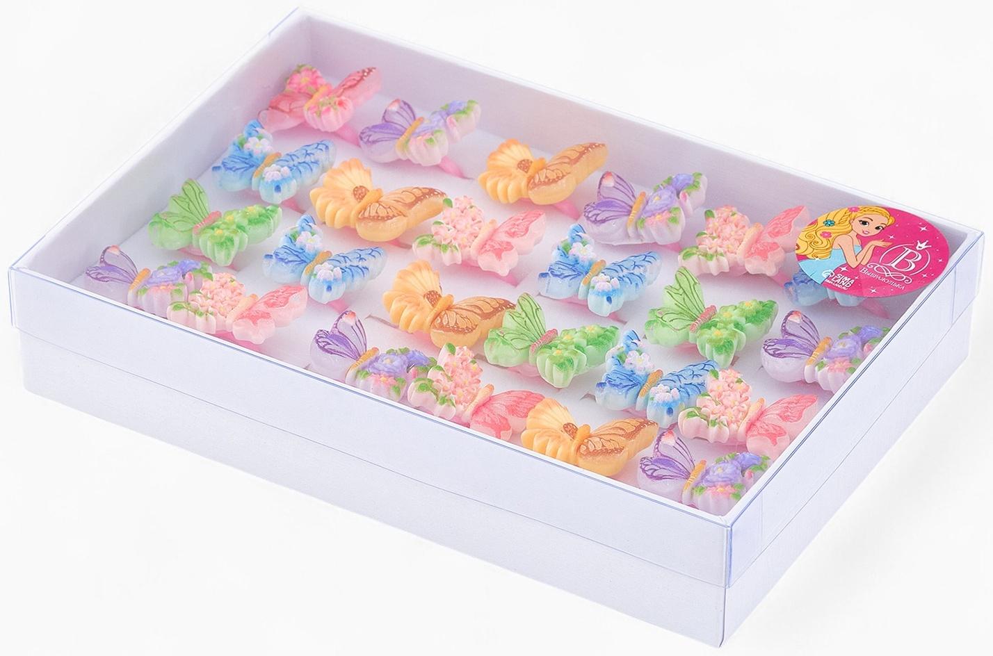 Кольцо «Выбражулька. Бабочка в цветах», форма МИКС, цветное, безразмерное