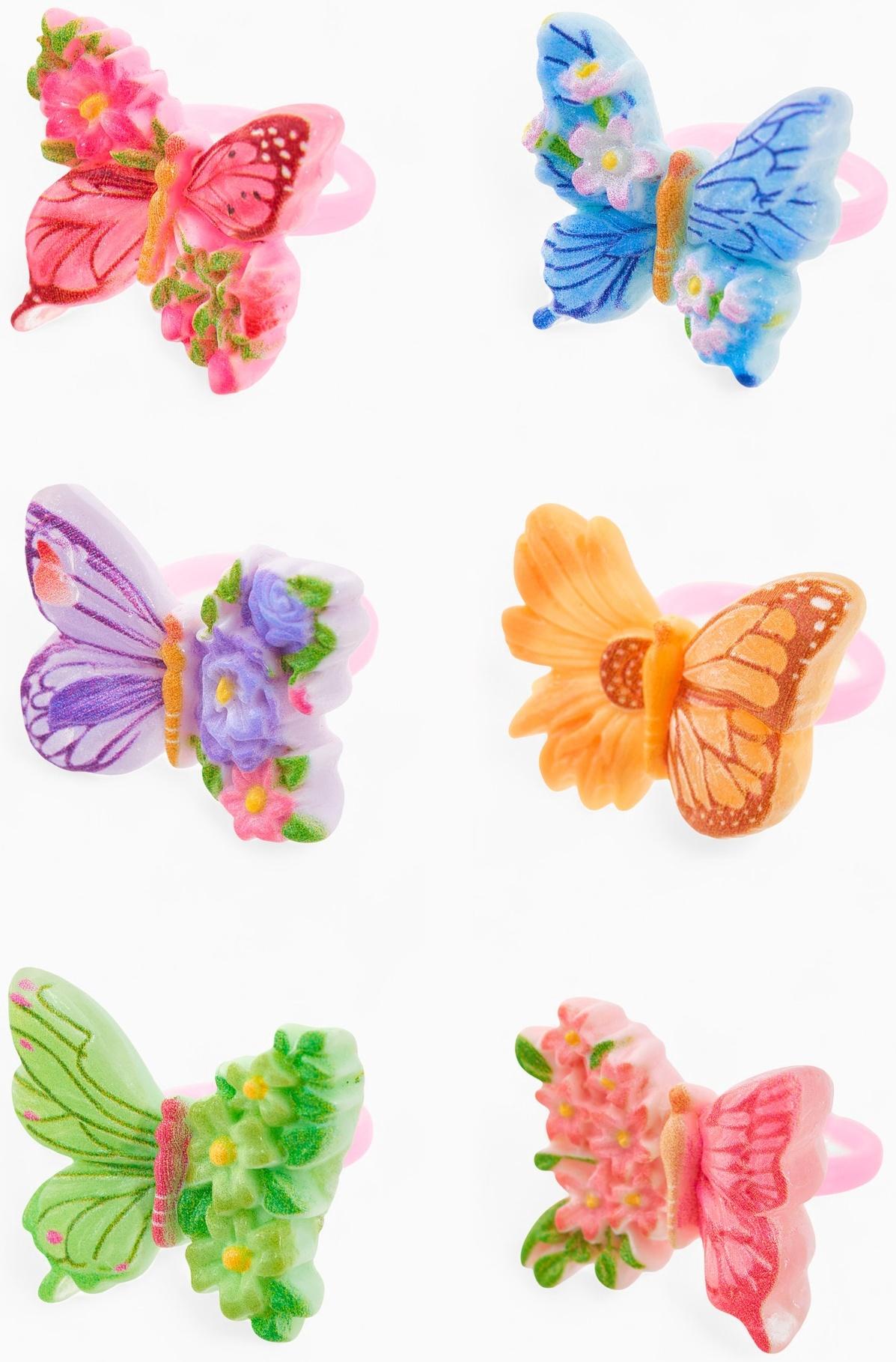 Кольцо «Выбражулька. Бабочка в цветах», форма МИКС, цветное, безразмерное