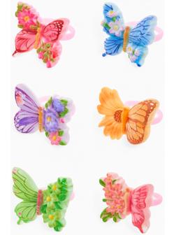 Кольцо «Выбражулька. Бабочка в цветах», форма МИКС, цветное, безразмерное