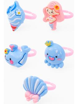 Кольцо «Выбражулька. Русалка и Осьминог», форма МИКС, цветное, безразмерное