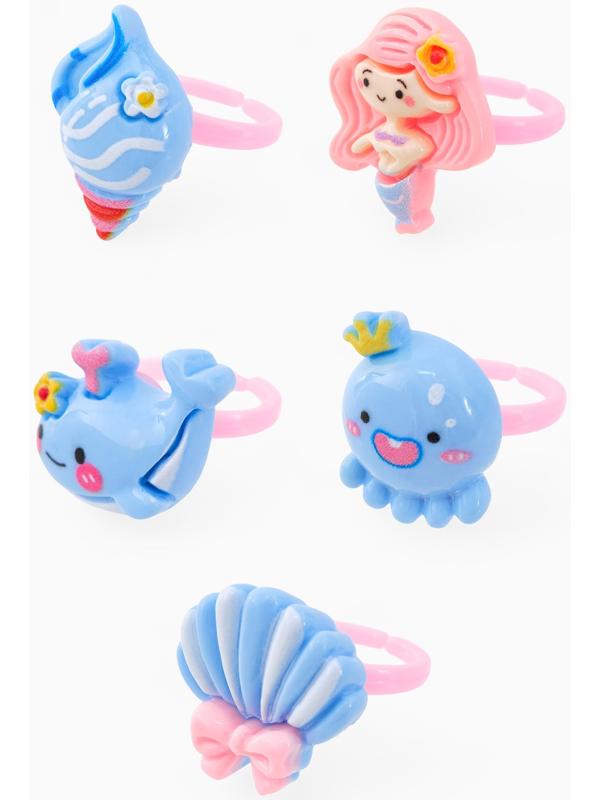 Кольцо «Выбражулька. Русалка и Осьминог», форма МИКС, цветное, безразмерное