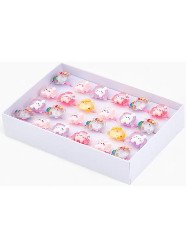 Кольцо «Выбражулька. Зайчик», форма МИКС, цветное, безразмерное