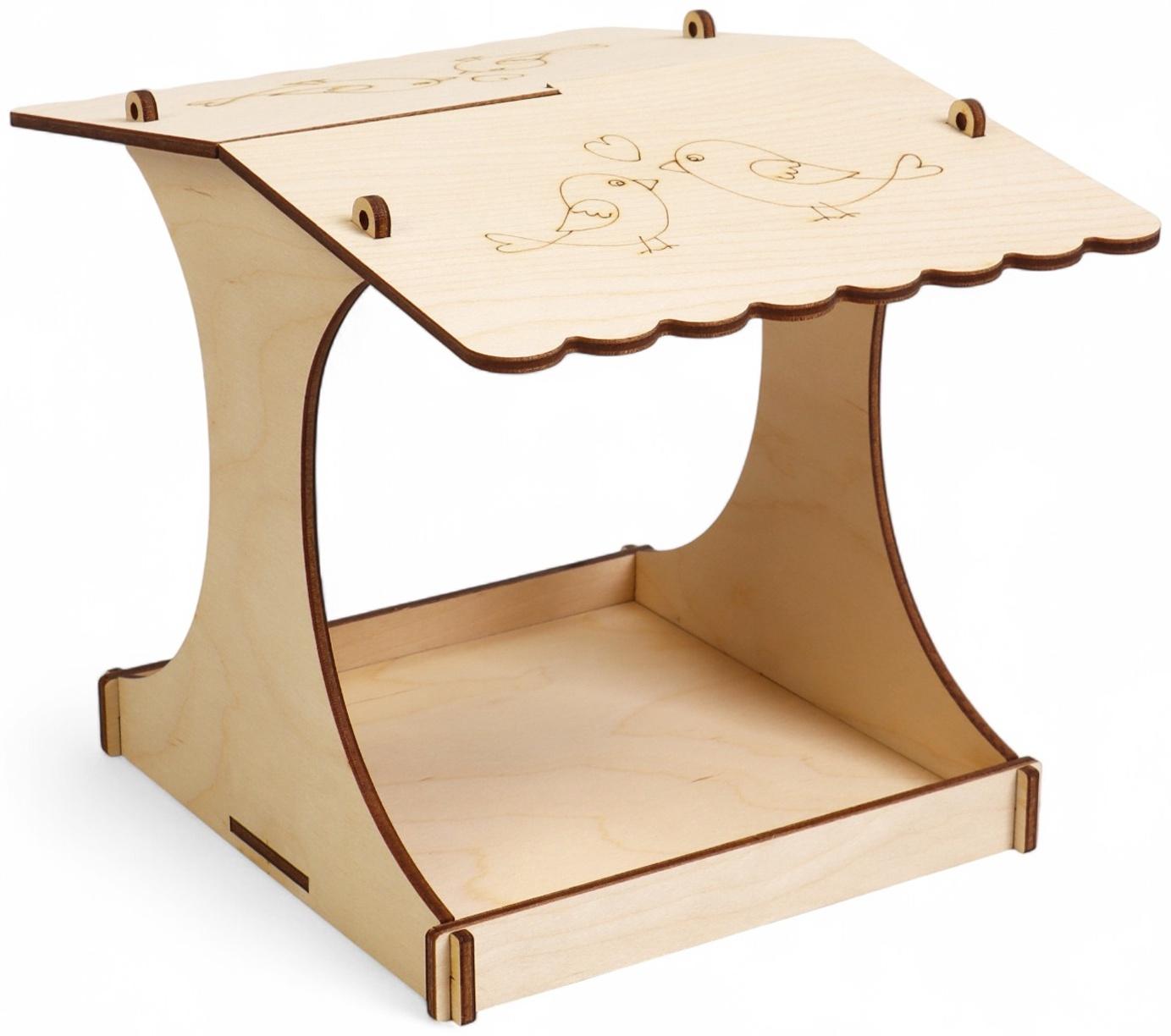 Кормушка - конструктор из ХДФ для птиц «Синичник», своими руками, 24×18×18.5 см, Greengo