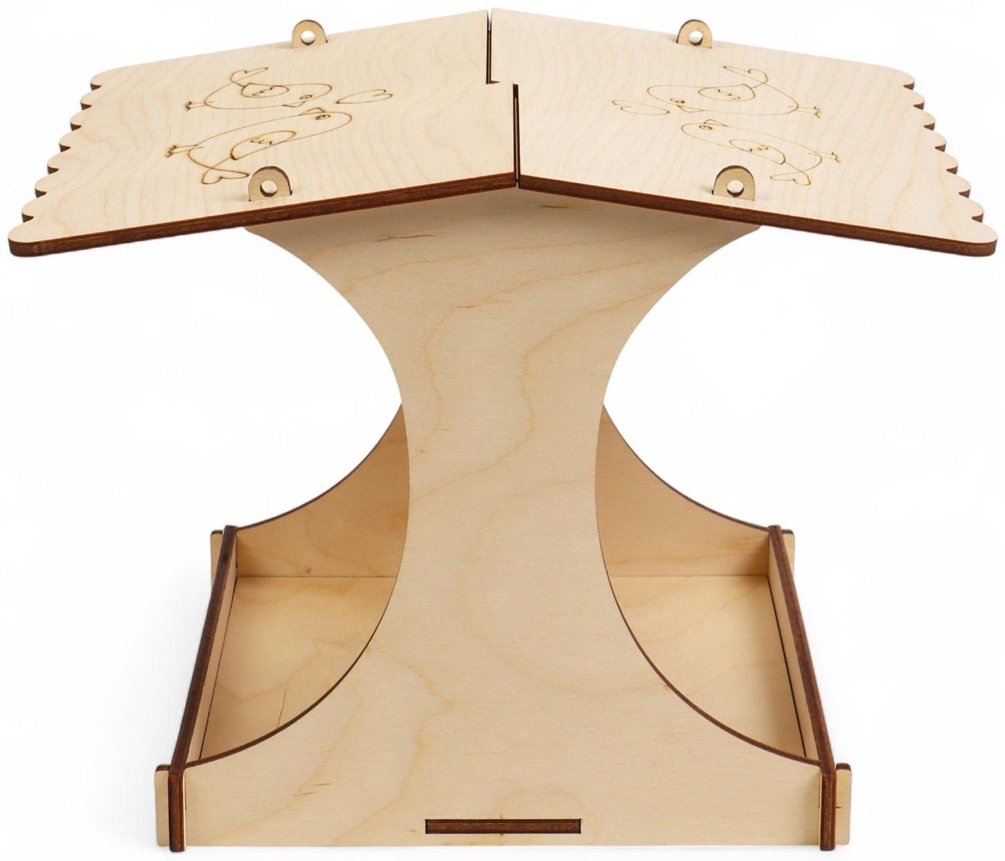 Кормушка - конструктор из ХДФ для птиц «Синичник», своими руками, 24×18×18.5 см, Greengo