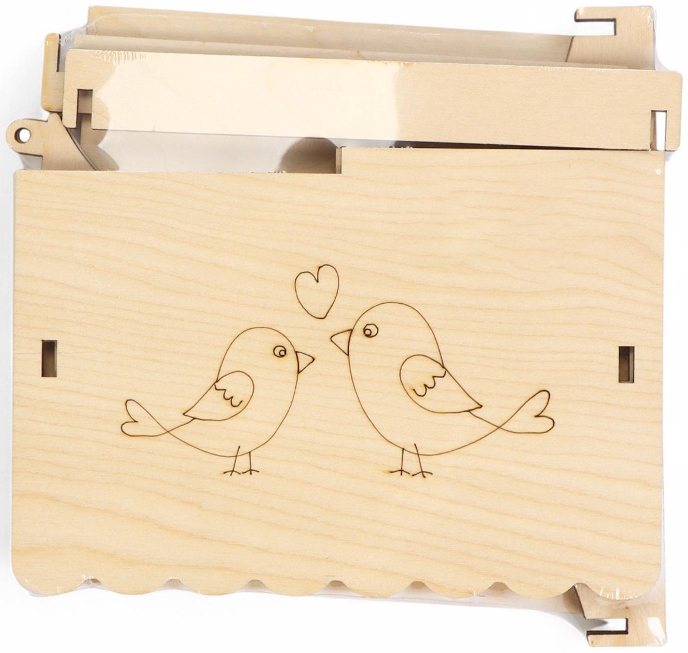 Кормушка - конструктор из ХДФ для птиц «Синичник», своими руками, 24×18×18.5 см, Greengo