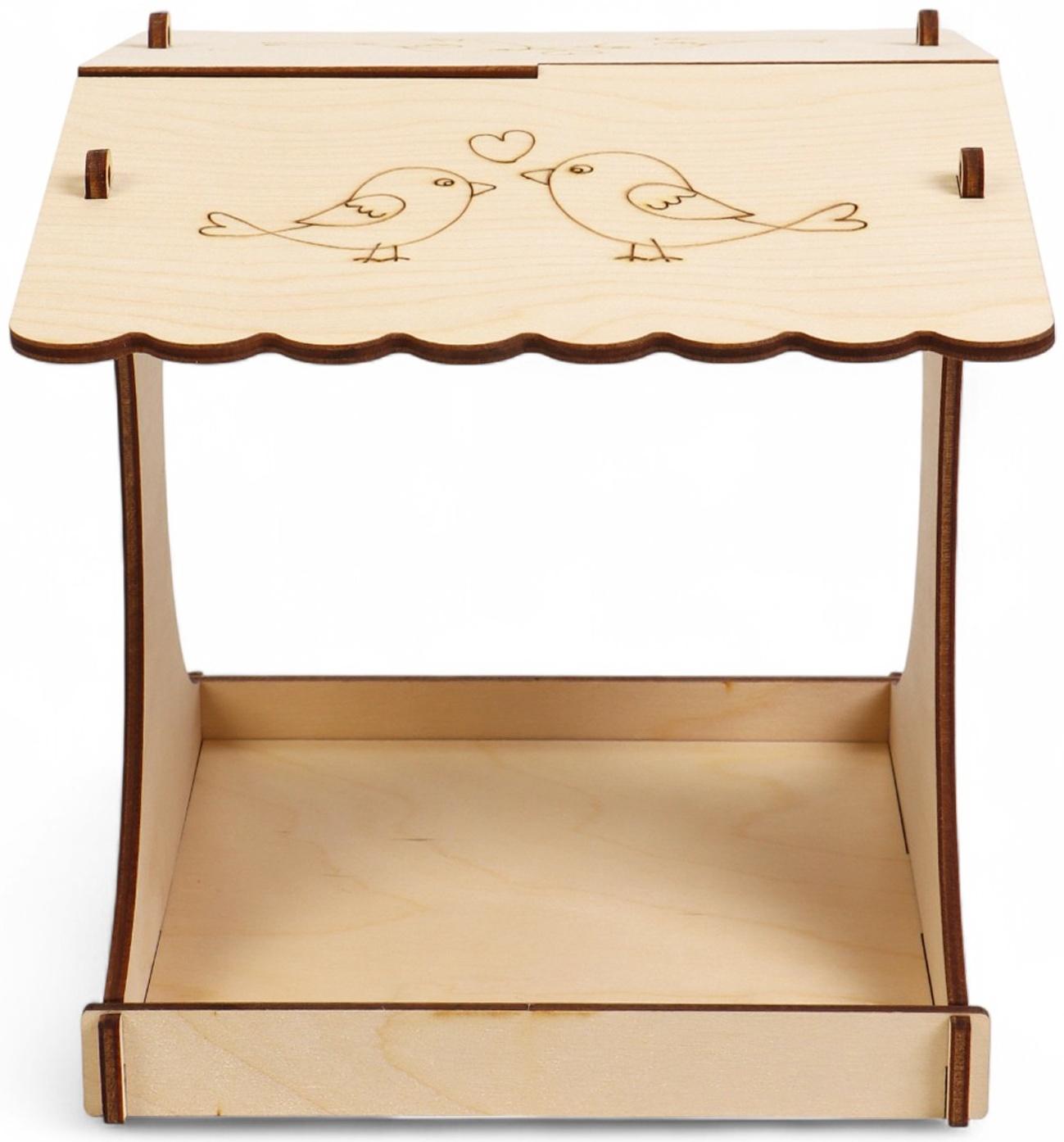 Кормушка - конструктор из ХДФ для птиц «Синичник», своими руками, 24×18×18.5 см, Greengo