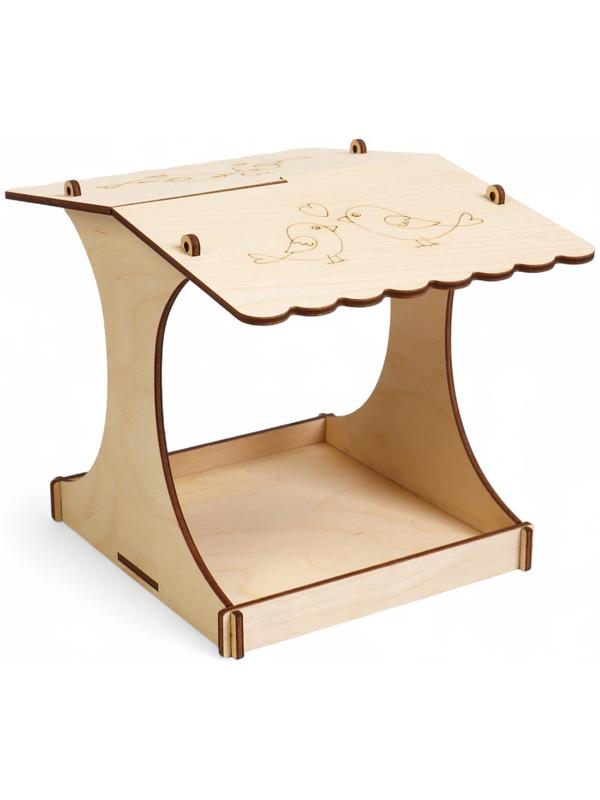 Кормушка - конструктор из ХДФ для птиц «Синичник», своими руками, 24×18×18.5 см, Greengo