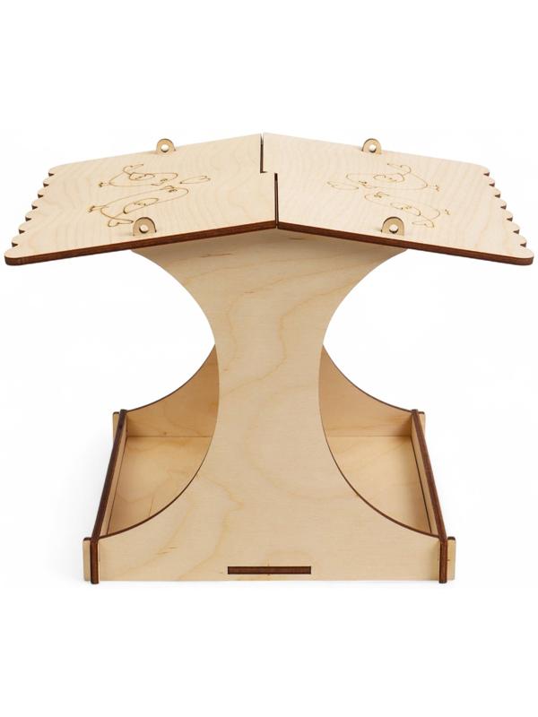 Кормушка - конструктор из ХДФ для птиц «Синичник», своими руками, 24×18×18.5 см, Greengo