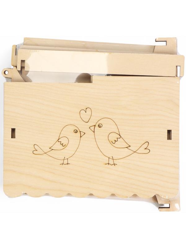 Кормушка - конструктор из ХДФ для птиц «Синичник», своими руками, 24×18×18.5 см, Greengo