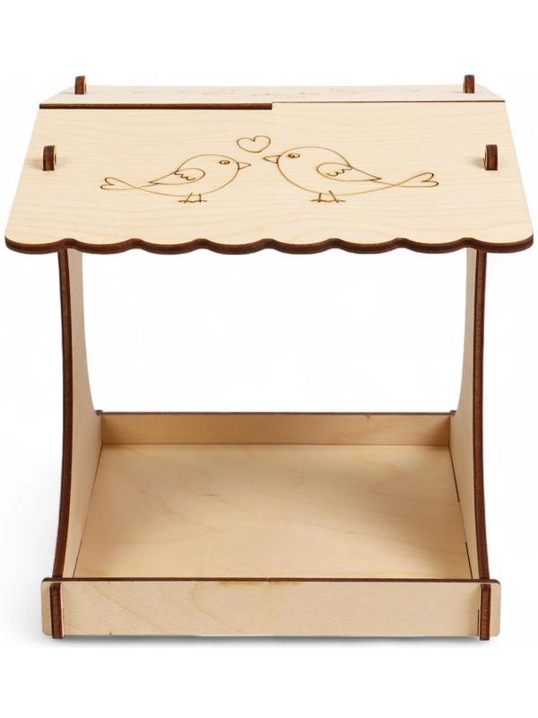 Кормушка - конструктор из ХДФ для птиц «Синичник», своими руками, 24×18×18.5 см, Greengo