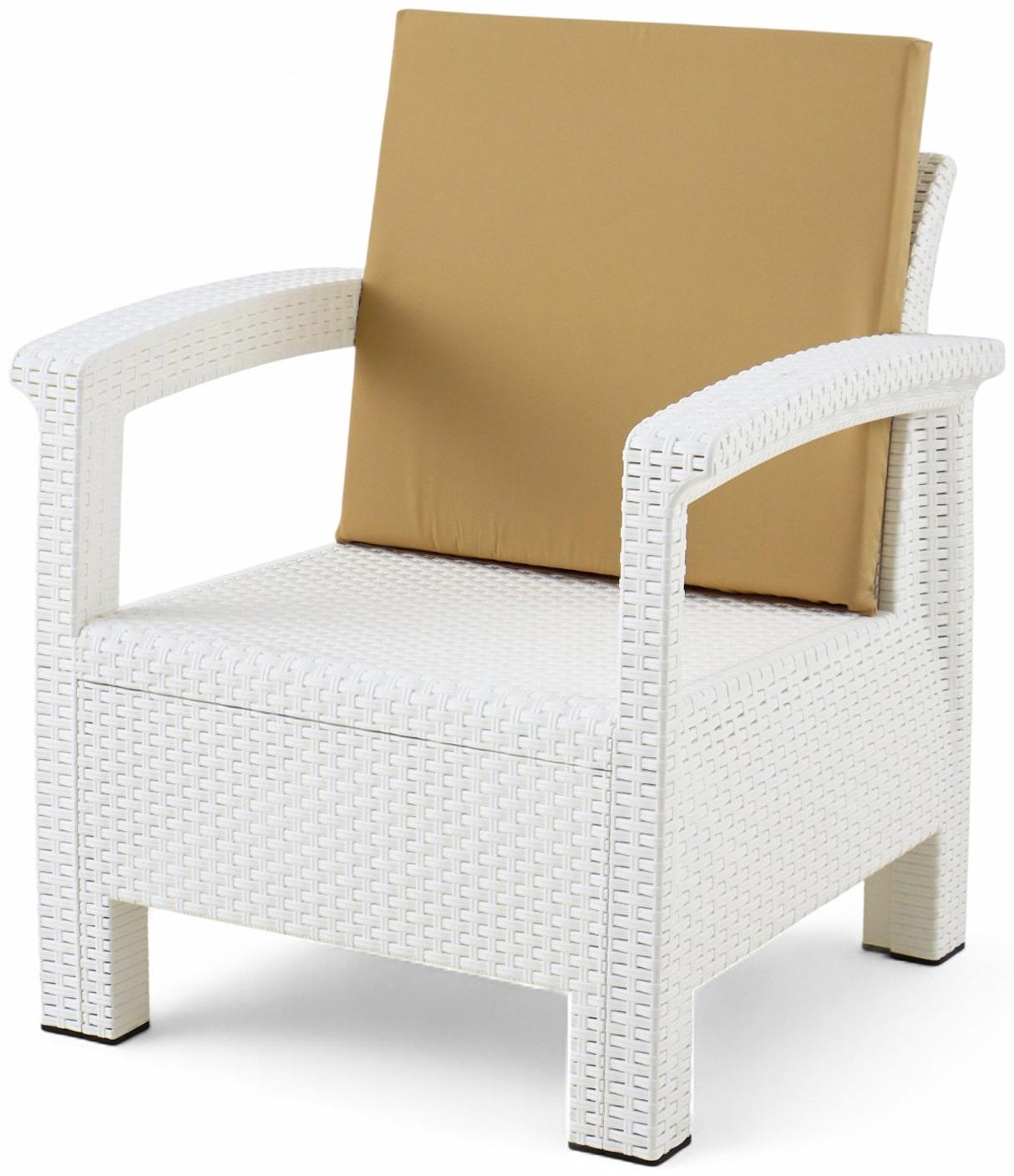 Набор садовой мебели «Калифорния», 3 предмета: 2 кресла, стол, белый