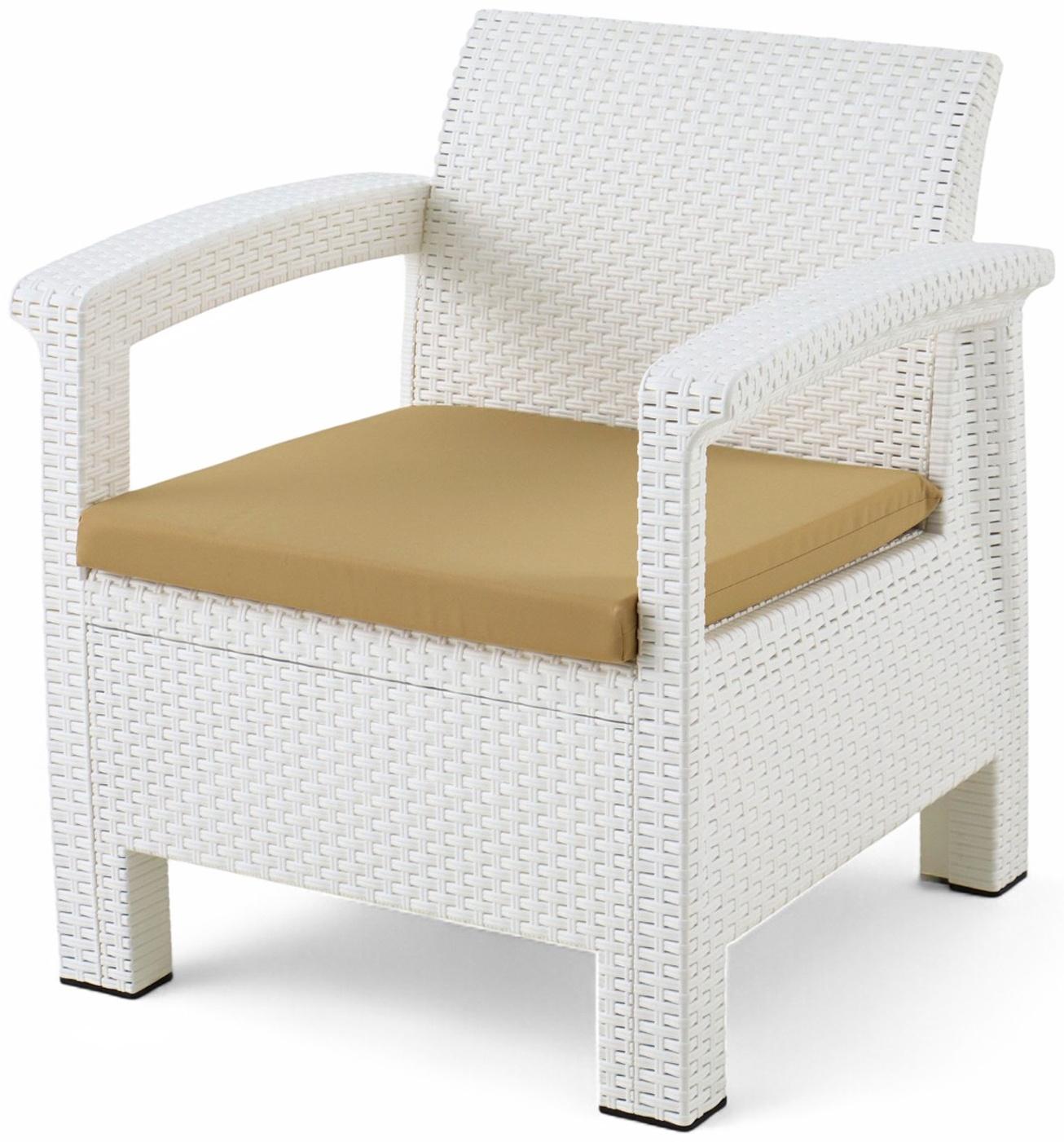 Набор садовой мебели «Калифорния», 3 предмета: 2 кресла, стол, белый