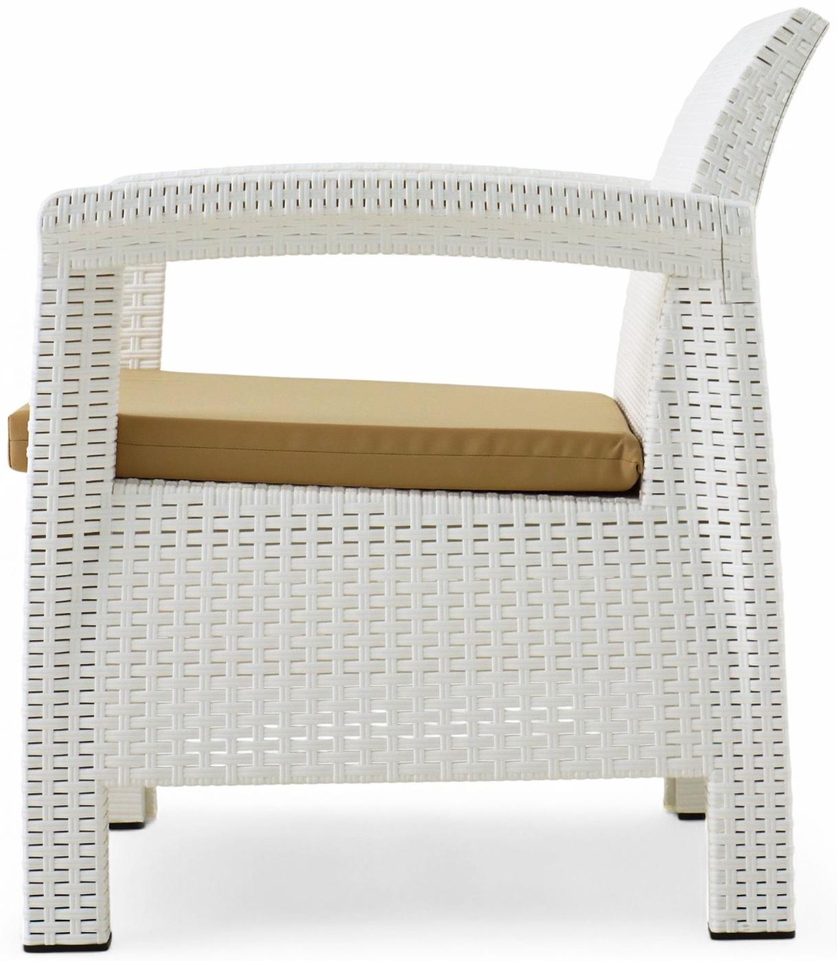 Набор садовой мебели «Калифорния», 3 предмета: 2 кресла, стол, белый