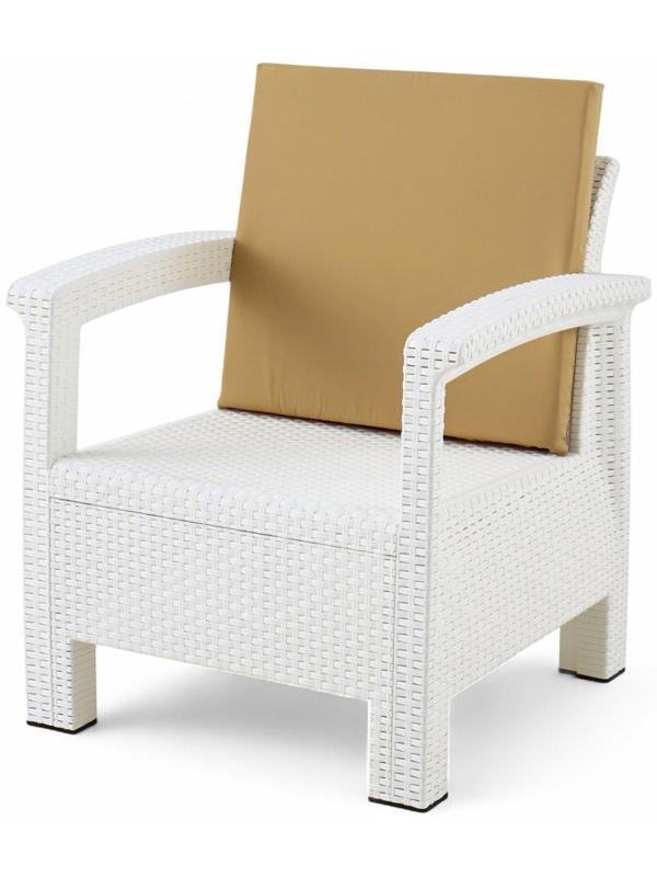 Набор садовой мебели «Калифорния», 3 предмета: 2 кресла, стол, белый