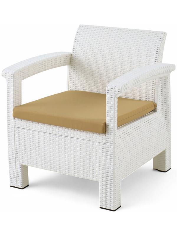 Набор садовой мебели «Калифорния», 3 предмета: 2 кресла, стол, белый