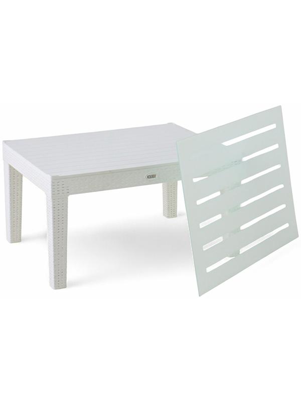 Набор садовой мебели «Калифорния», 3 предмета: 2 кресла, стол, белый