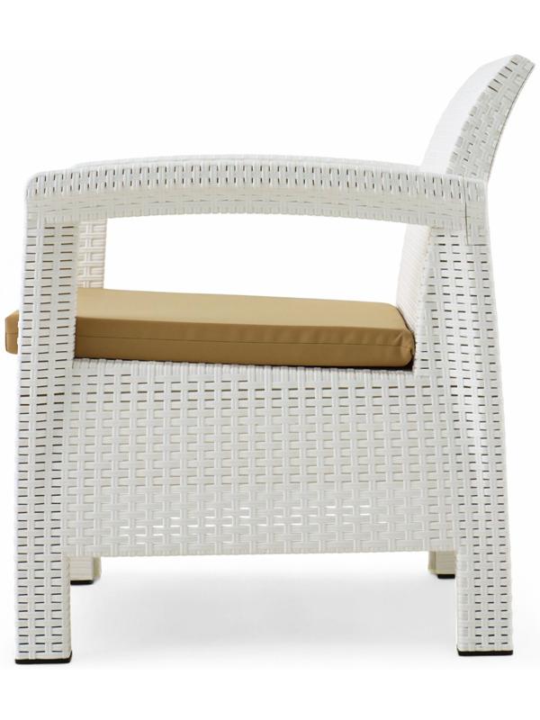 Набор садовой мебели «Калифорния», 3 предмета: 2 кресла, стол, белый