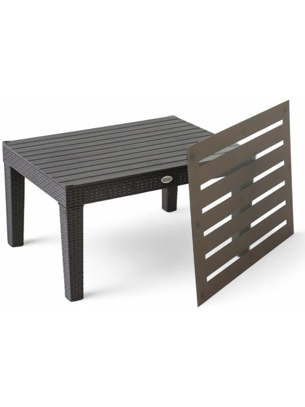 Набор садовой мебели «Калифорния», 3 предмета: 2 кресла, стол, серый