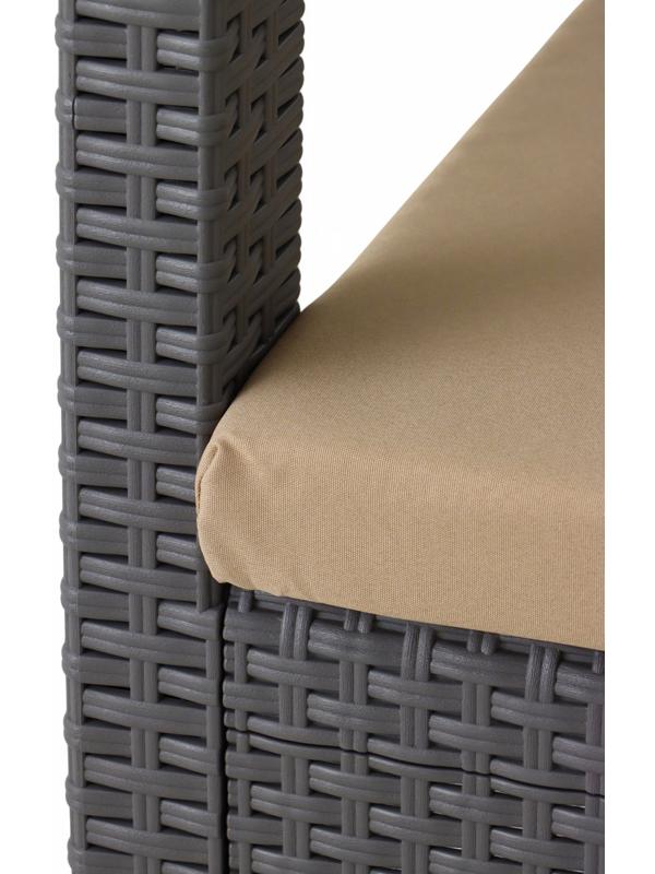 Набор садовой мебели «Калифорния», 3 предмета: 2 кресла, стол, серый