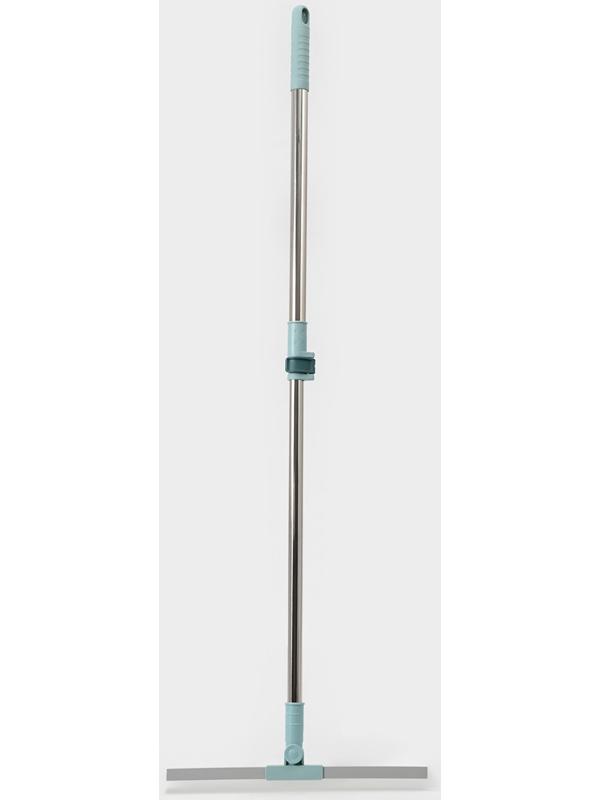 Водосгон для пола, силиконовый, поворотный сгон 35 см, черенок нержавеющая сталь 58-97 см