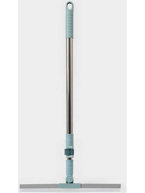 Водосгон для пола, силиконовый, поворотный сгон 35 см, черенок нержавеющая сталь 58-97 см