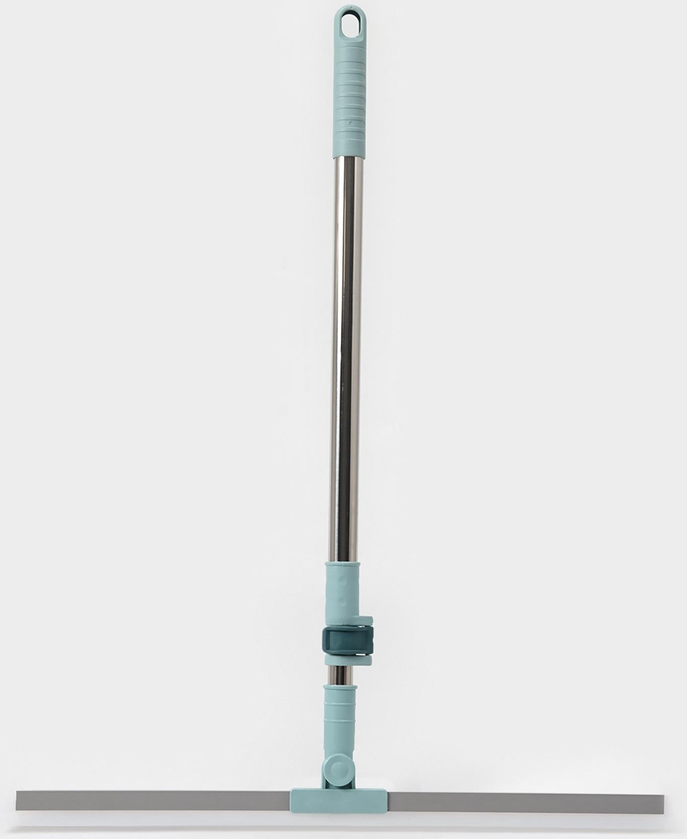 Водосгон для пола, силиконовый, поворотный сгон 49 см, черенок нержавеющая сталь 58-97 см