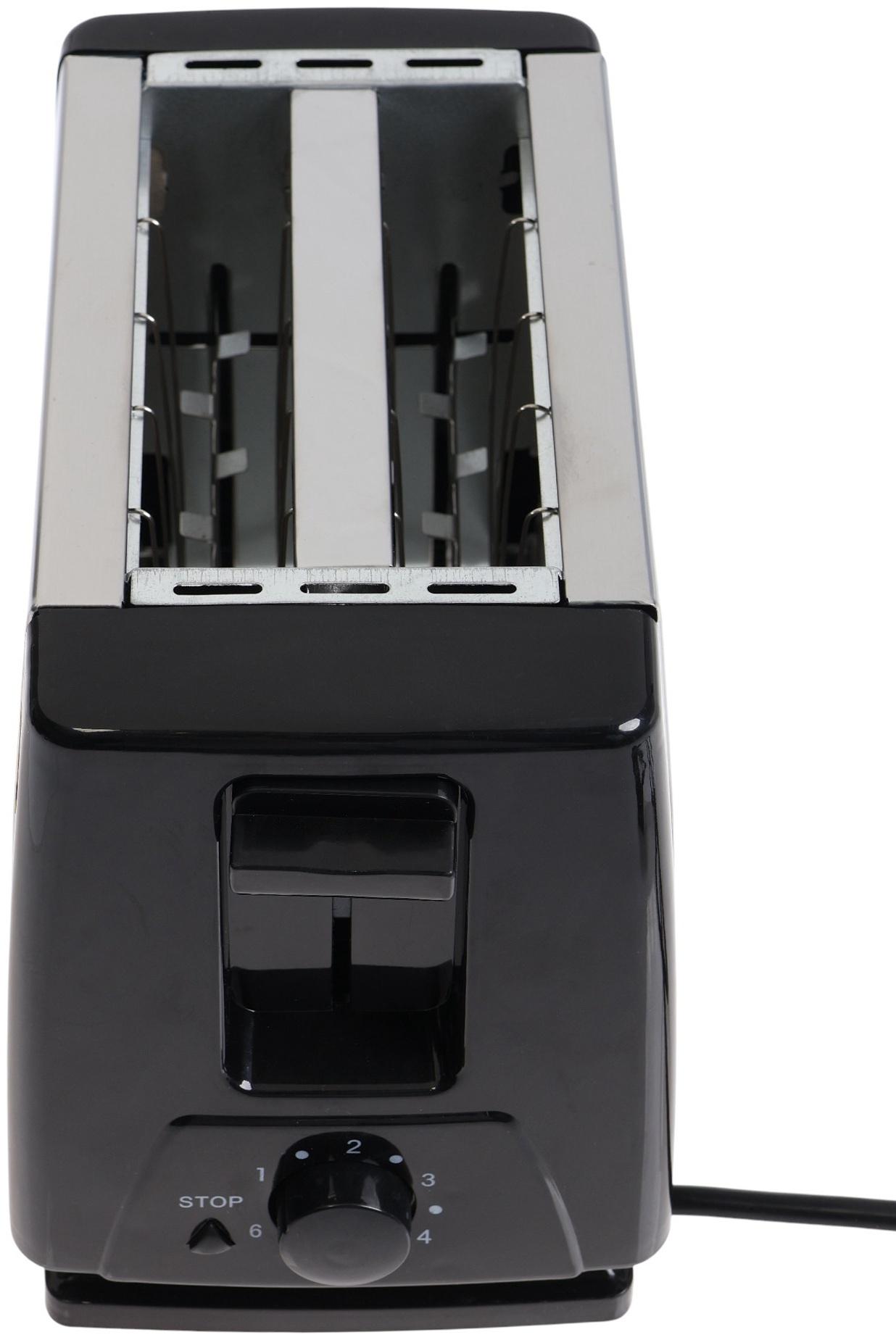 Тостер LT-03, 750 Вт, 6 режимов прожарки, 2 тоста, серебристый