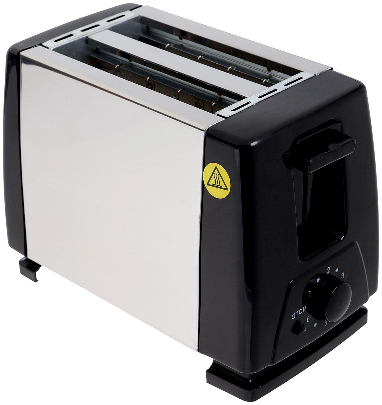 Тостер LT-03, 750 Вт, 6 режимов прожарки, 2 тоста, серебристый