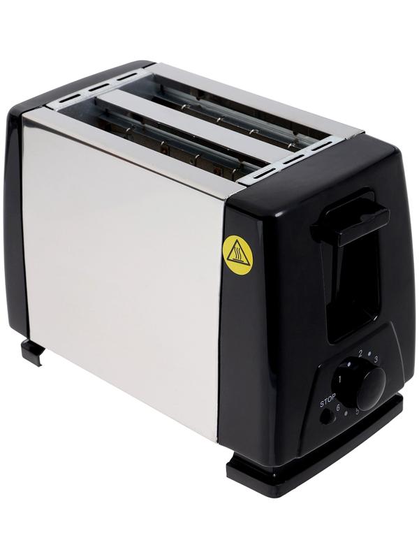 Тостер LT-03, 750 Вт, 6 режимов прожарки, 2 тоста, серебристый