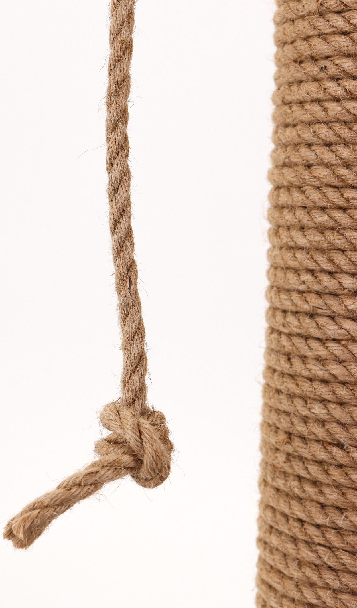 Когтеточка «Зверьё Моё» c гамаком, 40×40×50 см, джут, розовая пантера