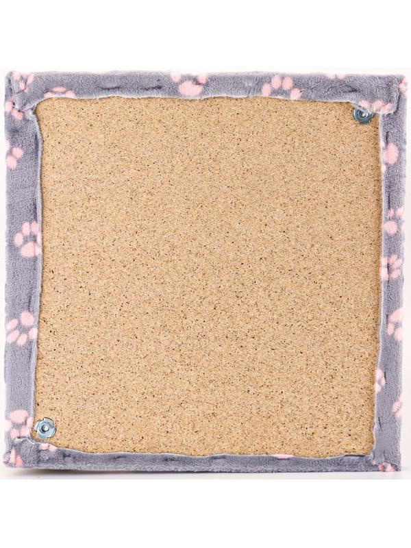 Когтеточка «Зверьё Моё» c гамаком, 40×40×50 см, джут, розовая пантера