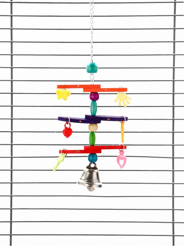 Игрушка для птиц «Перекладина» микс цветов