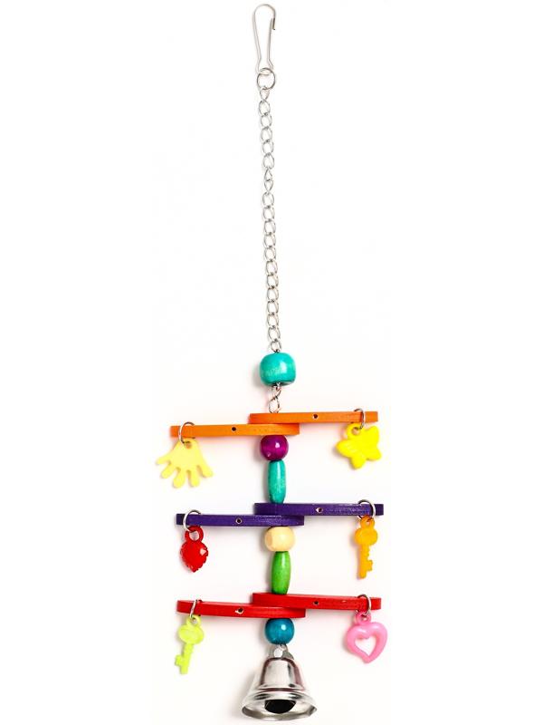 Игрушка для птиц «Перекладина» микс цветов