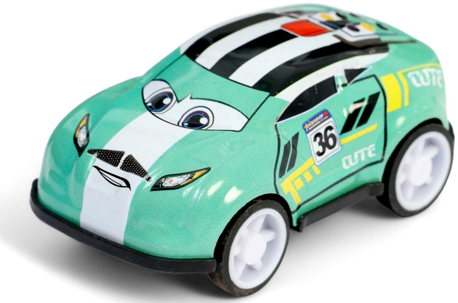 Машинка металлическая в яйце «Крути и гони», набор 12 шт., с рулеткой