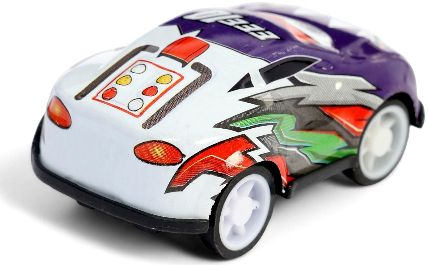 Машинка металлическая в яйце «Крути и гони», набор 12 шт., с рулеткой