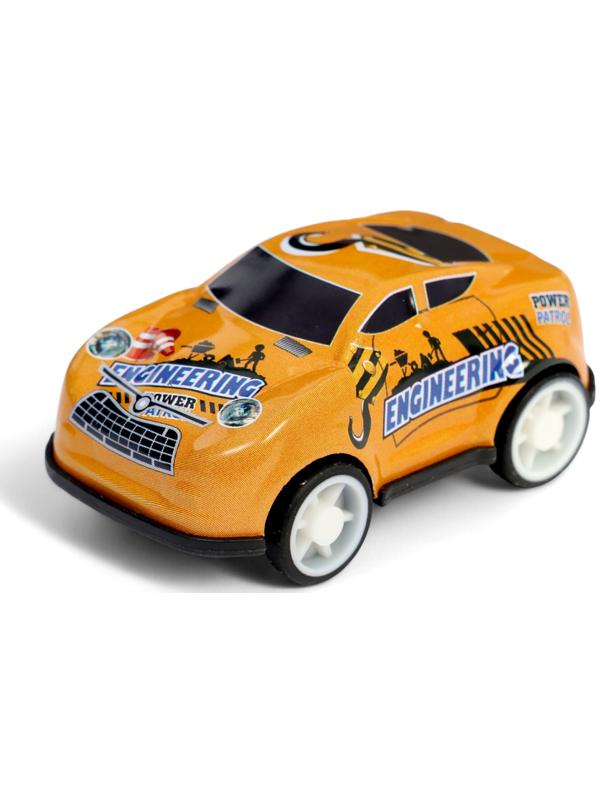 Машинка металлическая в яйце «Крути и гони», набор 12 шт., с рулеткой