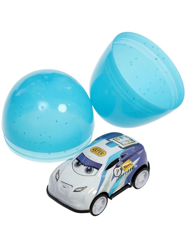 Машинка металлическая в яйце «Крути и гони», набор 12 шт., с рулеткой