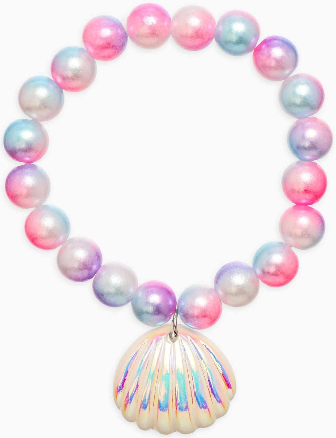 Набор детский «Выбражулька. Русалочка», 4 предмета: клипсы, кольцо, браслет, бусы, бело-розовый