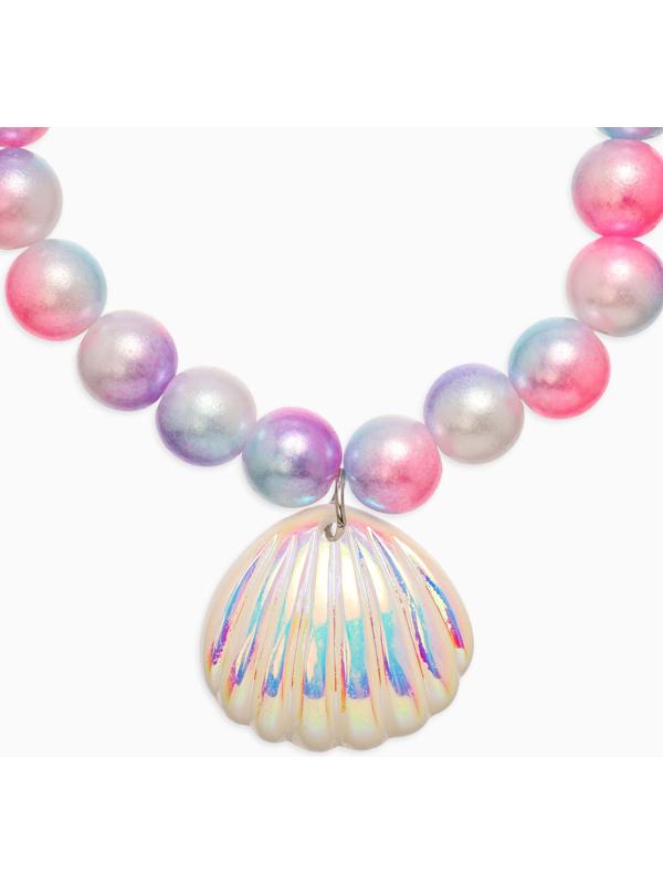 Набор детский «Выбражулька. Русалочка», 4 предмета: клипсы, кольцо, браслет, бусы, бело-розовый