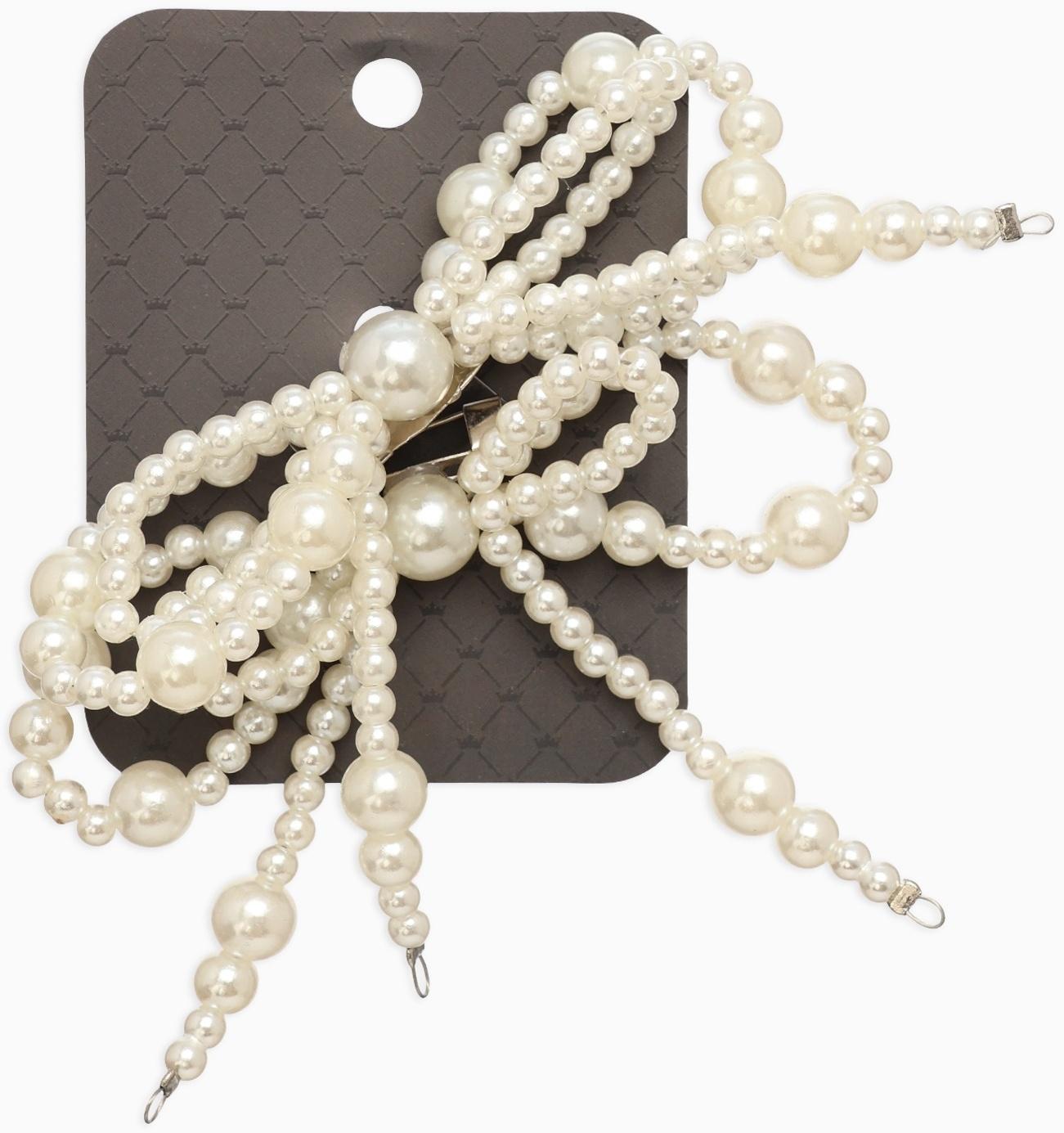 Обвес на штаны «Бантики», на булавке, набор 2 шт. белый в серебре