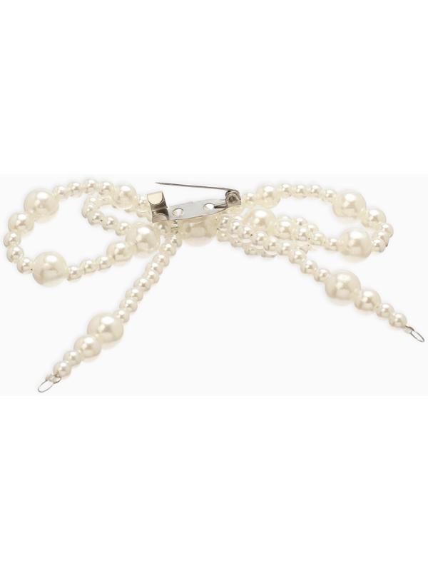 Обвес на штаны «Бантики», на булавке, набор 2 шт. белый в серебре