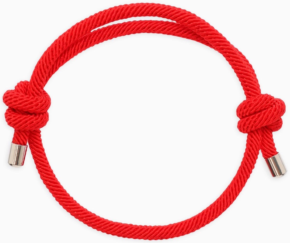 Браслет-оберег «Красная нить» узел, 5 мм, 15-28 см, затяжка, красный