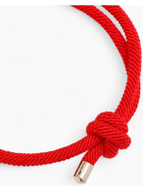 Браслет-оберег «Красная нить» узел, 5 мм, 15-28 см, затяжка, красный