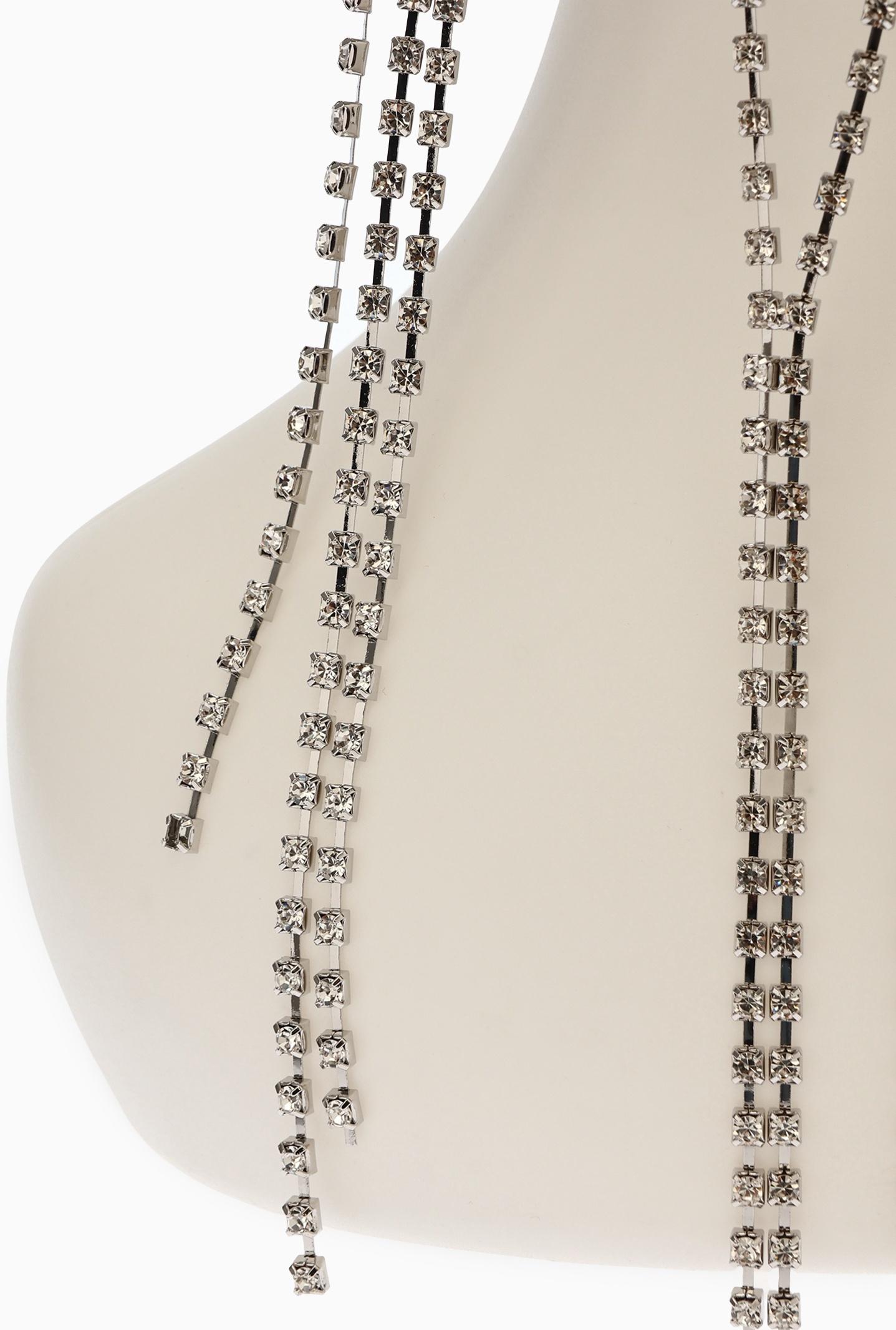 Украшение для волос «Паутина» 44 см, белое в серебре